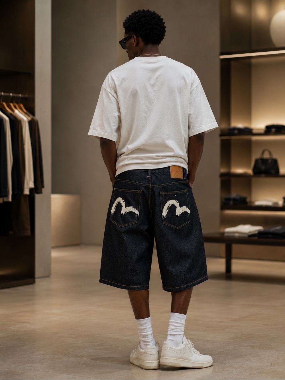 Evisu Hand-Painted  Denim Shorts | Archive • c. 2001